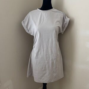 SHEIN Light Taupe Short Sleeve Maternity Tunic